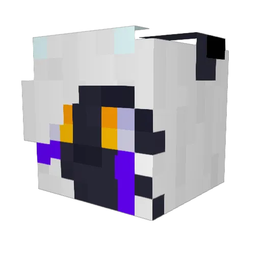 Platikadonis Minecraft avatar head, 3D render