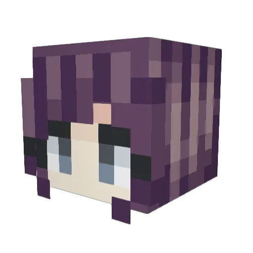 PlatinuMuratsuku Minecraft avatar head, 3D render