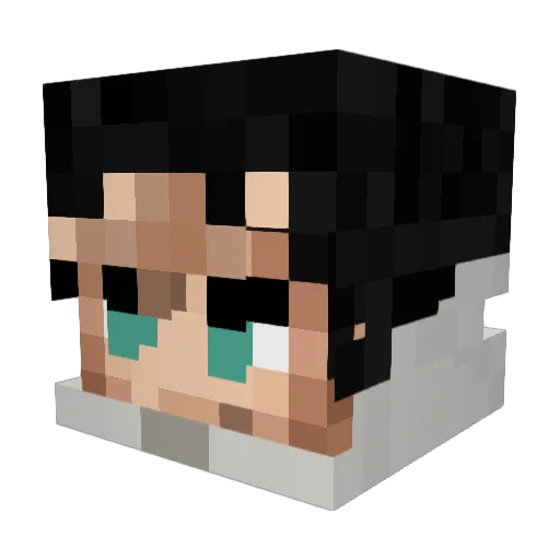 Platinum126 Minecraft avatar head, 3D render
