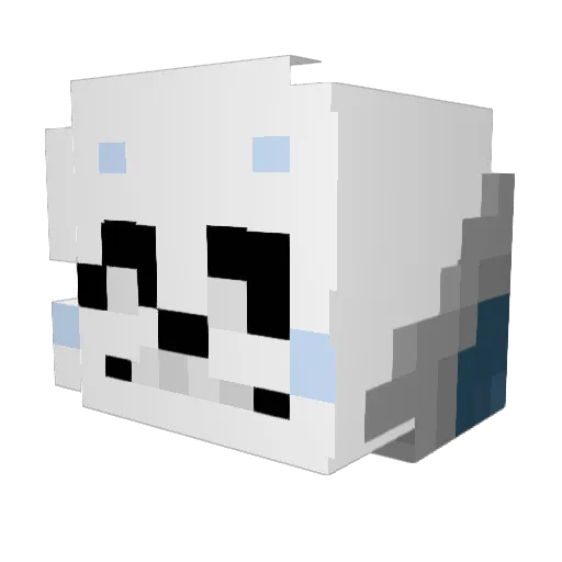 Platinum3000 Minecraft avatar head, 3D render