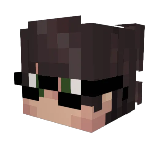 Platinum742 Minecraft avatar head, 3D render
