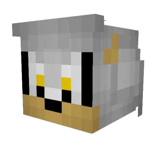 PlatinumFireX Minecraft avatar head, 3D render