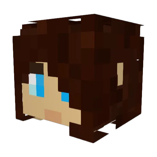 PlatinumPichu Minecraft avatar head, 3D render