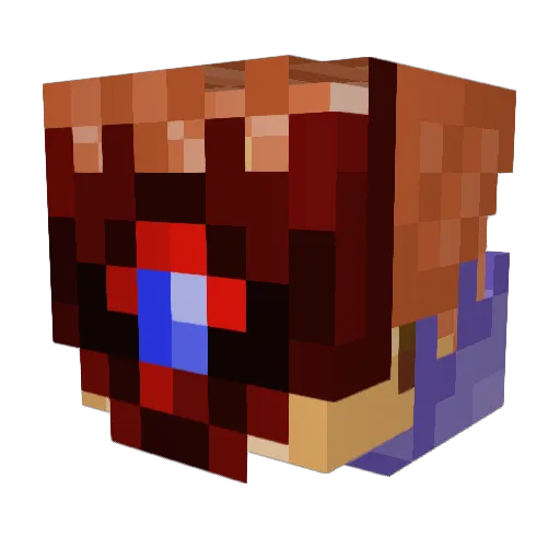 PlatinumRichard Minecraft avatar head, 3D render