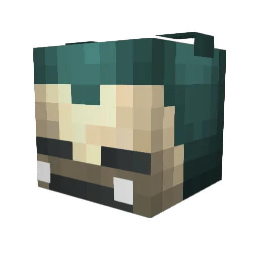 PlatinumStardust Minecraft avatar head, 3D render