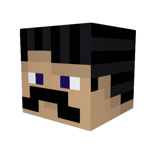 PlatinumTrooper Minecraft avatar head, 3D render