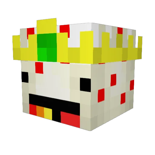 Platinumdivison Minecraft avatar head, 3D render