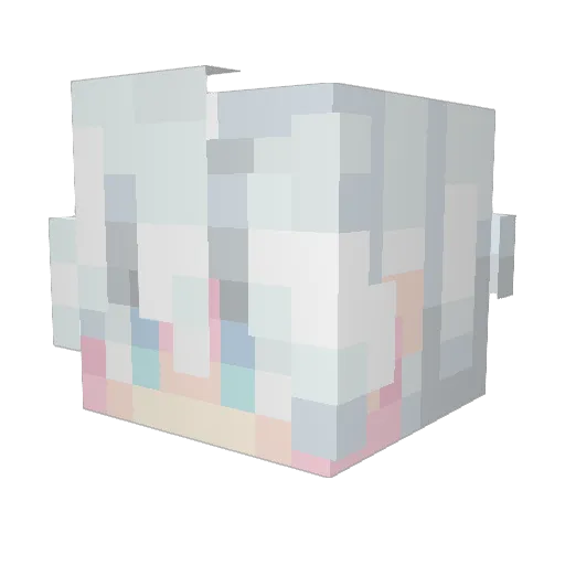 Platinumqr Minecraft avatar head, 3D render
