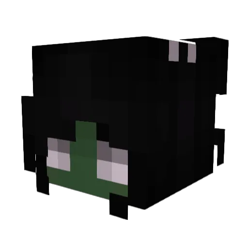 Platnm Minecraft avatar head, 3D render