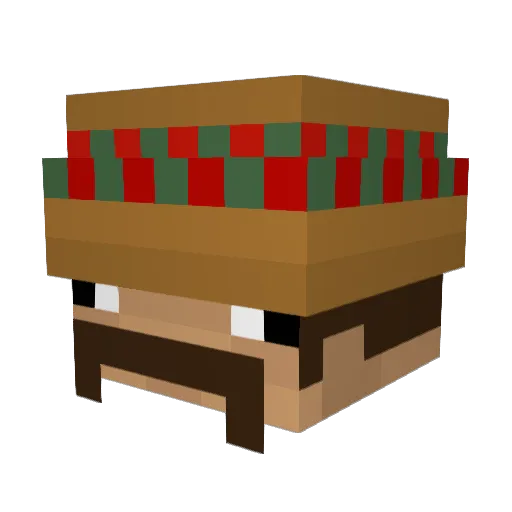 PlatoPedro Minecraft avatar head, 3D render