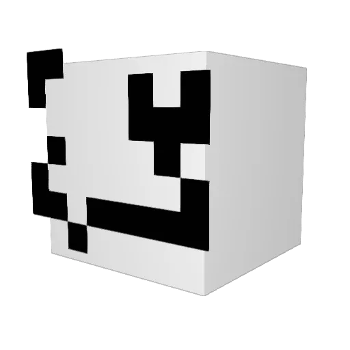 Platogrome Minecraft avatar head, 3D render