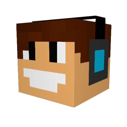 PlatoonGFX Minecraft avatar head, 3D render