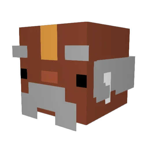 Platov1 Minecraft avatar head, 3D render