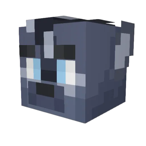 Plattyy Minecraft avatar head, 3D render