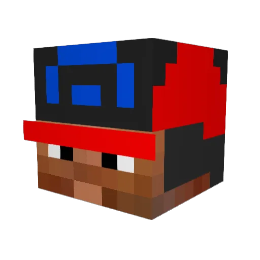 Platymoo Minecraft avatar head, 3D render