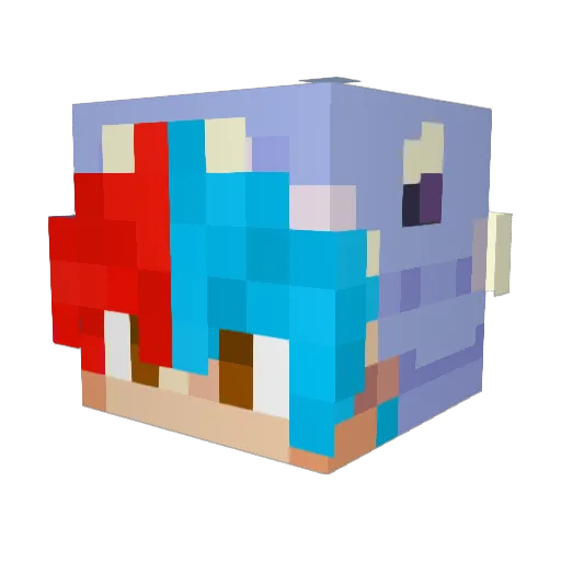 Platypond Minecraft avatar head, 3D render