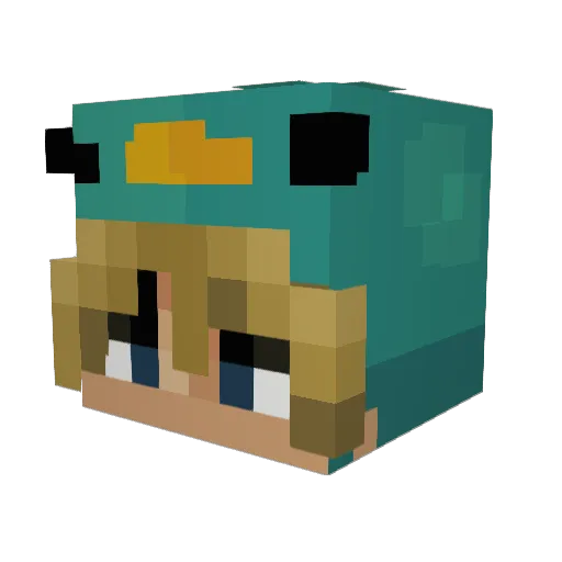 PlatypusBenko4 Minecraft avatar head, 3D render