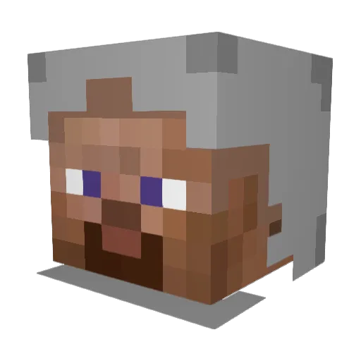 Plaucho Minecraft avatar head, 3D render