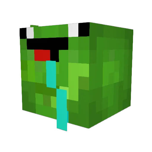 Plaush Minecraft avatar head, 3D render