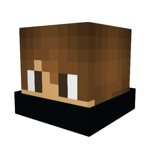 Plaxium Minecraft avatar head, 3D render
