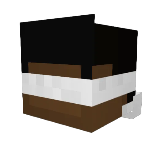 Plaxtic Minecraft avatar head, 3D render