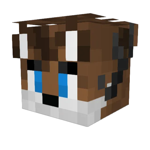 Play2DK Minecraft avatar head, 3D render