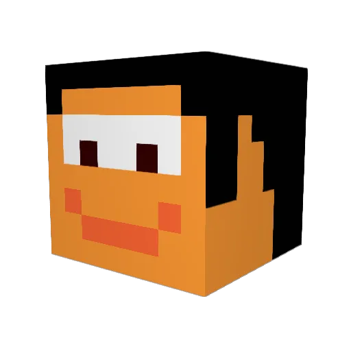 Play3r Minecraft avatar head, 3D render