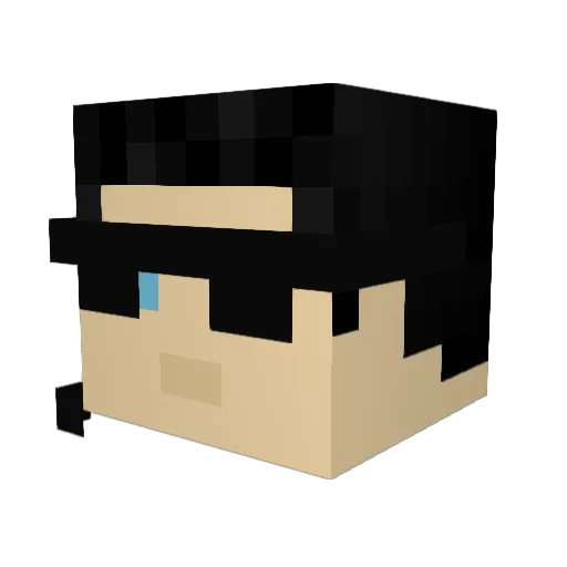 PlayGamer67 Minecraft avatar head, 3D render