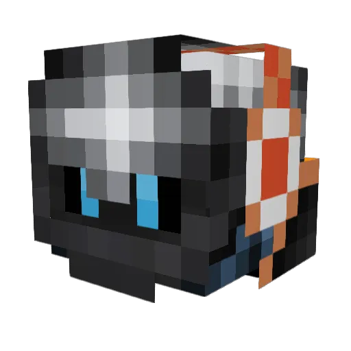 PlayGoONE Minecraft avatar head, 3D render