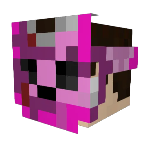 PlayGv07 Minecraft avatar head, 3D render