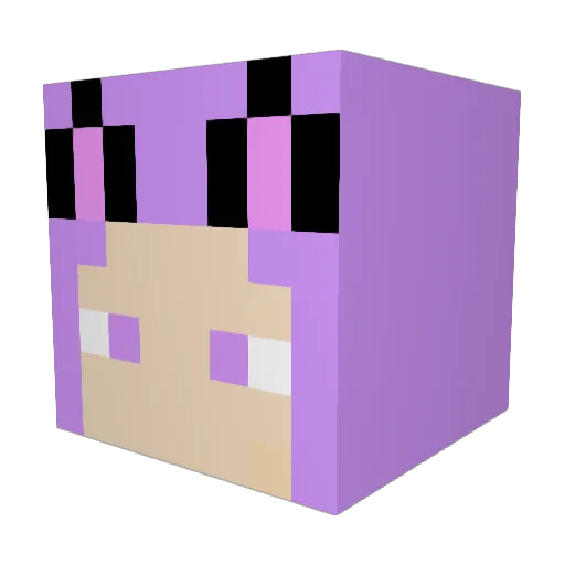 PlayKatPlay Minecraft avatar head, 3D render