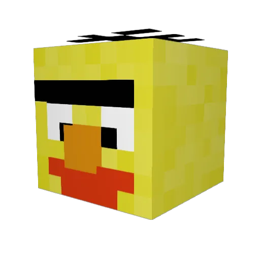PlayKoi Minecraft avatar head, 3D render