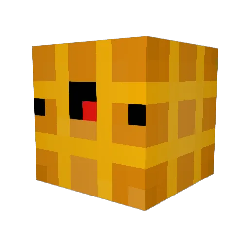 PlayLab Minecraft avatar head, 3D render