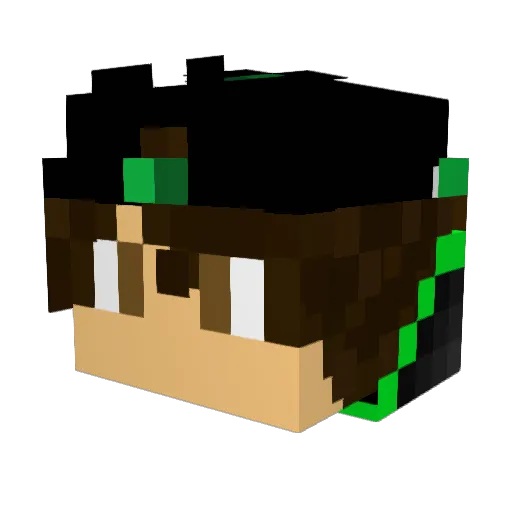 PlayPart3 Minecraft avatar head, 3D render