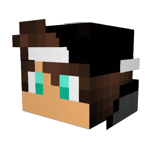 PlayPrieto Minecraft avatar head, 3D render