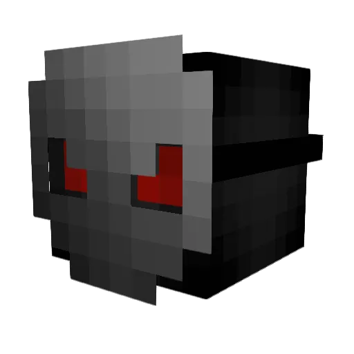 PlayTheGhost Minecraft avatar head, 3D render