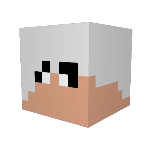 PlayXyo Minecraft avatar head, 3D render