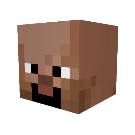 Playah8a Minecraft avatar head, 3D render