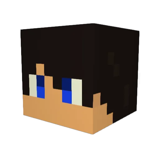 Playalain Minecraft avatar head, 3D render