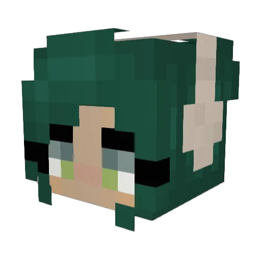 Playanissa Minecraft avatar head, 3D render