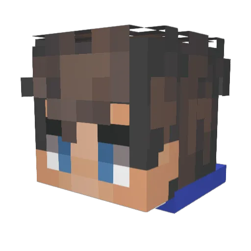 Playboi_Bean Minecraft avatar head, 3D render