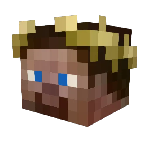 Player006_ Minecraft avatar head, 3D render