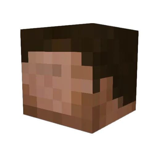Player086 Minecraft avatar head, 3D render