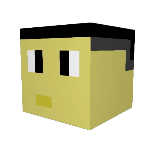 Player1B Minecraft avatar head, 3D render
