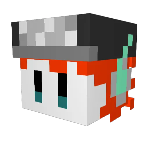 Player1up Minecraft avatar head, 3D render