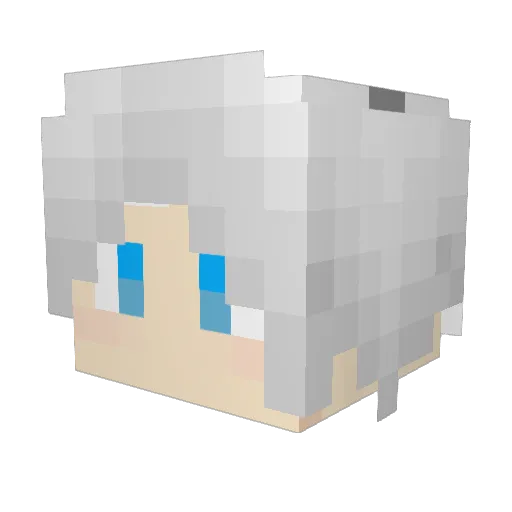 Player233 Minecraft avatar head, 3D render