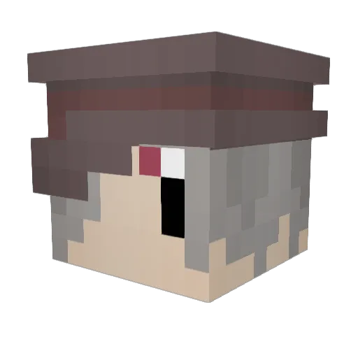Player404 Minecraft avatar head, 3D render