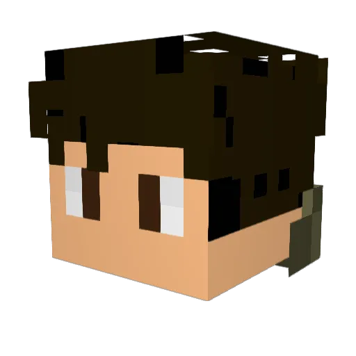 Player7580 Minecraft avatar head, 3D render