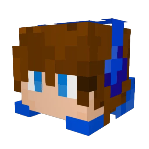 PlayerGeneral Minecraft avatar head, 3D render