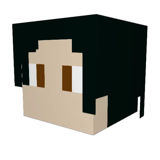 PlayerGum Minecraft avatar head, 3D render